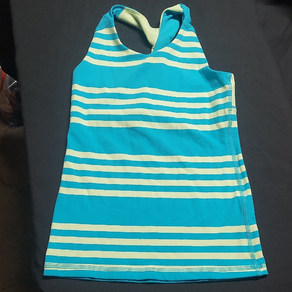 Ivivva Blue and Cream Striped Top